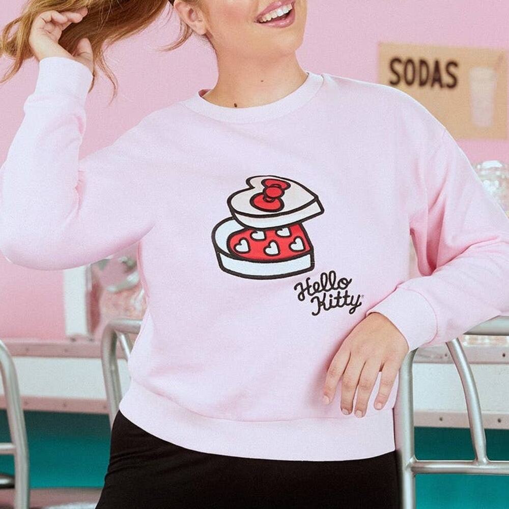 ModCloth for Hello Kitty For Love and Chocolate Sweatshirt Pink